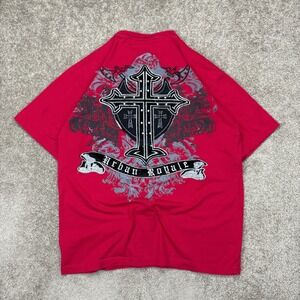 Vintage Y2K Cross Grunge T‎ Shirt Medium (Fits Large)